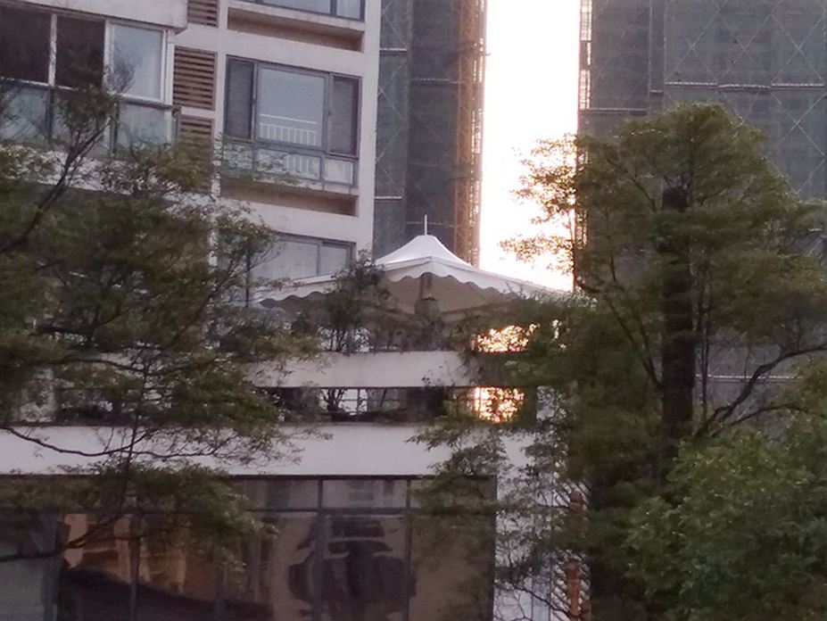 华阳屋顶花园遮阳膜结构工程照片12_成都膜结构案例