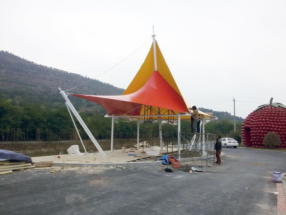 双流三星杨梅基地景观张拉膜