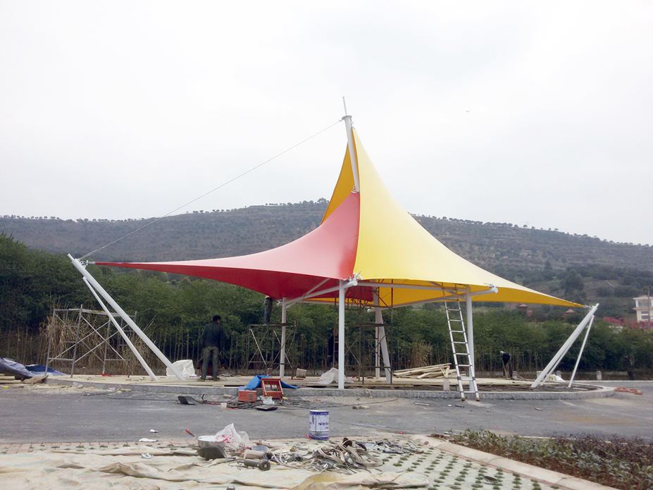 双流三星杨梅基地景观张拉膜工程照片6_成都膜结构案例