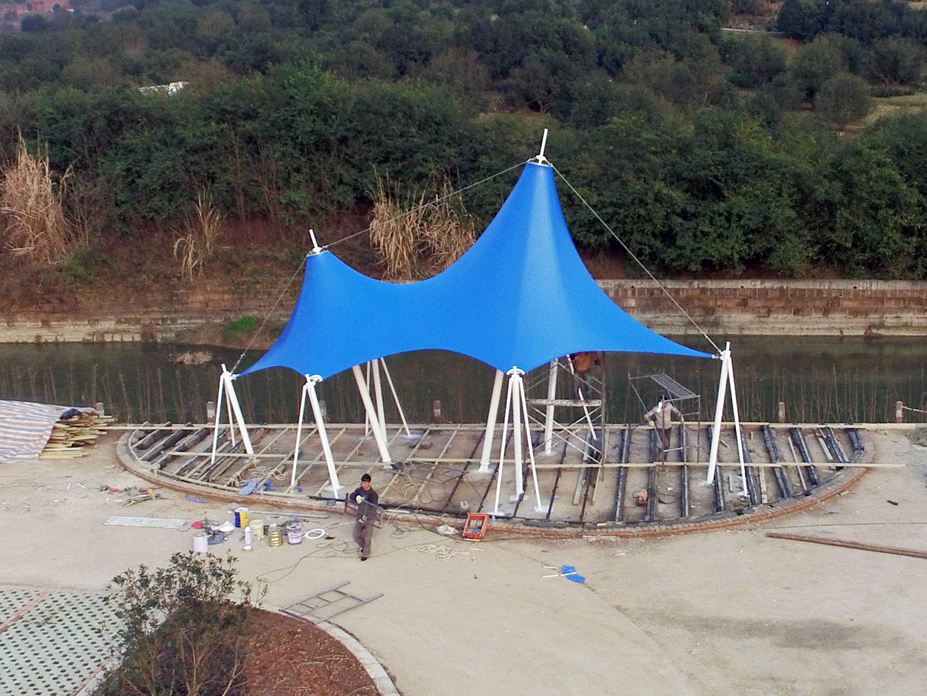 双流三星杨梅基地景观膜结构工程照片3_成都膜结构案例