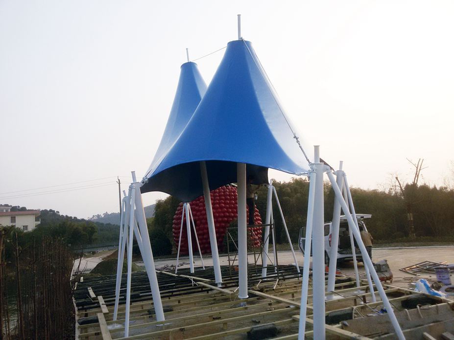 双流三星杨梅基地景观膜结构工程照片8_成都膜结构案例