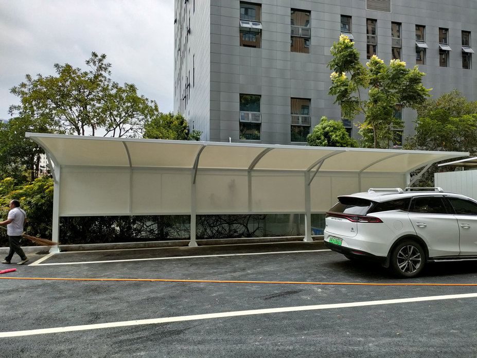 四川应急办车棚膜结构工程照片8_成都膜结构案例