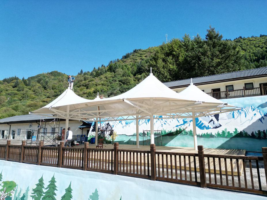 平武森林公园休闲膜结构工程照片3_成都膜结构案例