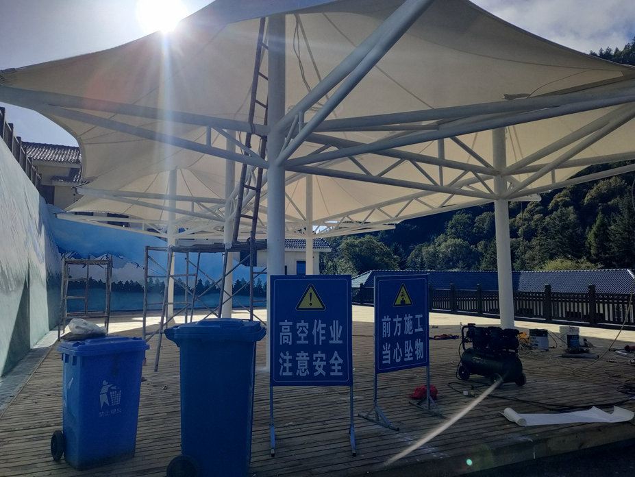 平武森林公园休闲膜结构工程照片7_成都膜结构案例