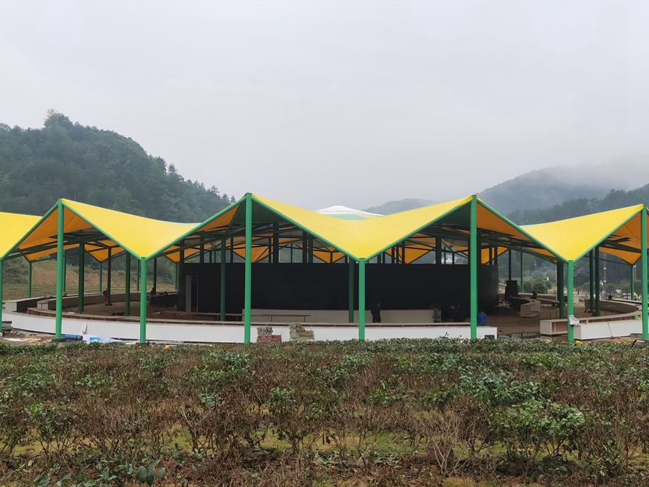 广元曾家山田博会综合馆膜结构工程照片6_成都膜结构案例