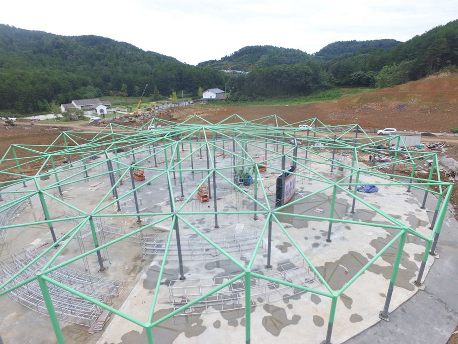 广元曾家山田博会综合馆膜结构工程照片7_成都膜结构案例