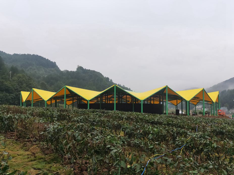 广元曾家山田博会综合馆膜结构工程照片8_成都膜结构案例