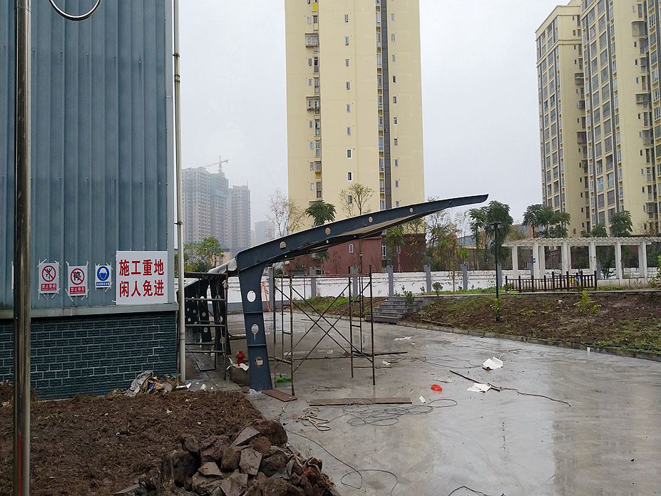 广安烟草公司停车棚膜结构工程照片12_成都膜结构案例