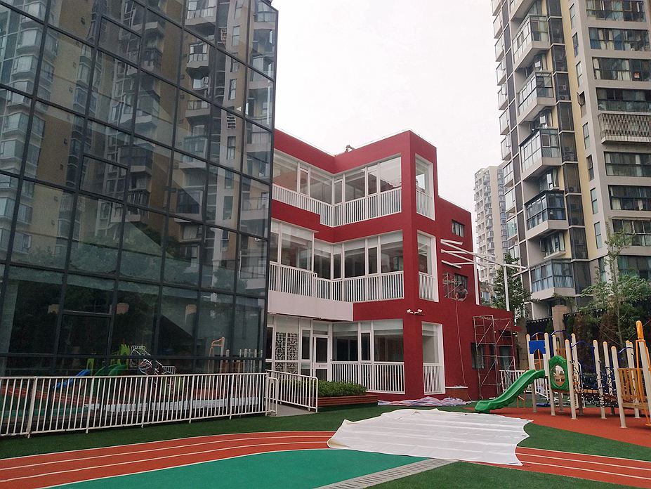 成都嘉德蒙台梭利双语幼儿园遮阳结构工程照片5_成都膜结构案例