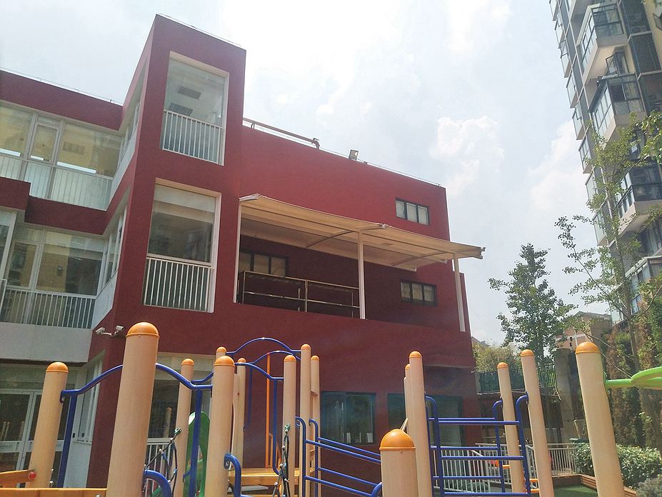成都嘉德蒙台梭利双语幼儿园遮阳结构工程照片7_成都膜结构案例