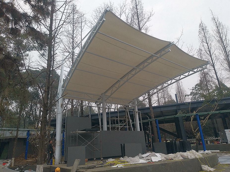 成都塔子山游乐园舞台膜结构工程照片7_成都膜结构案例
