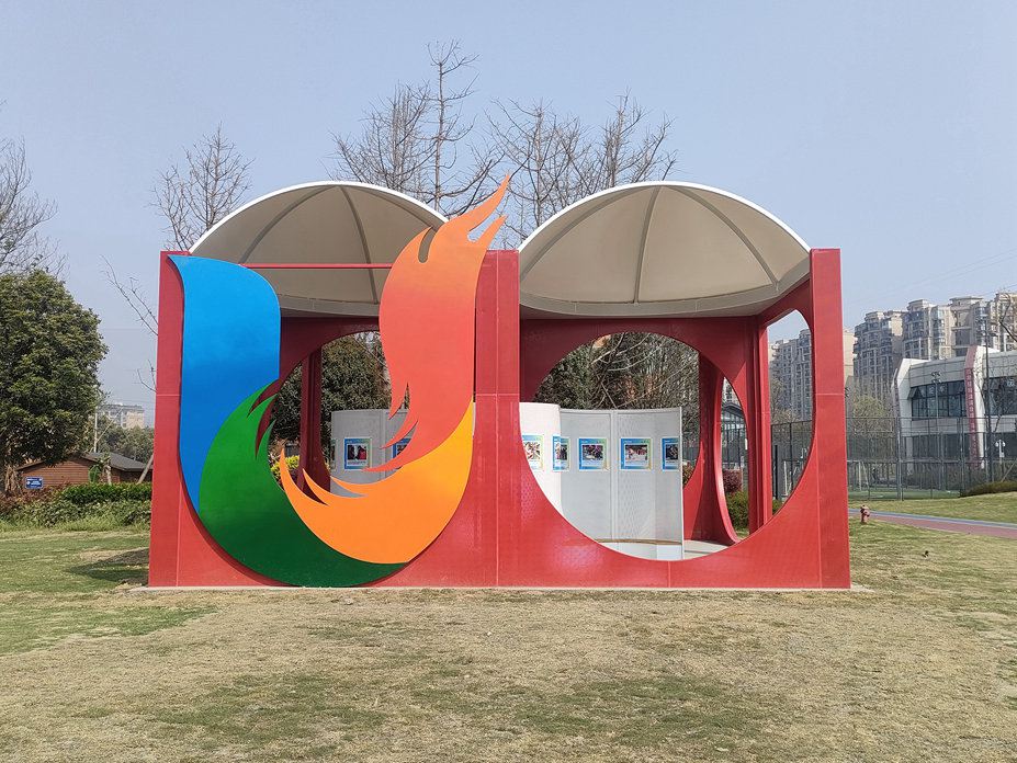 成都大学生运动会展览棚膜结构工程照片4_成都膜结构案例