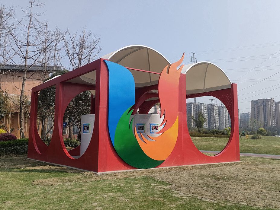 成都大学生运动会展览棚膜结构工程照片5_成都膜结构案例