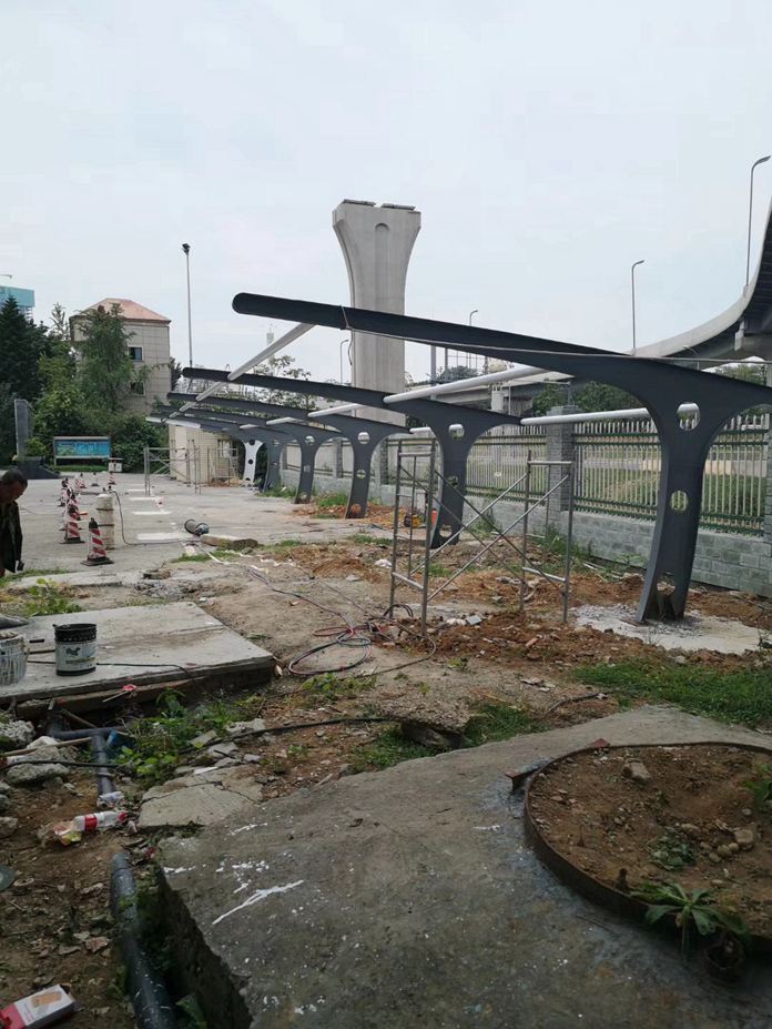成都成渝立交公路管理处停车棚膜结构工程照片11_成都膜结构案例