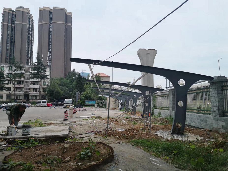 成都成渝立交公路管理处停车棚膜结构工程照片12_成都膜结构案例