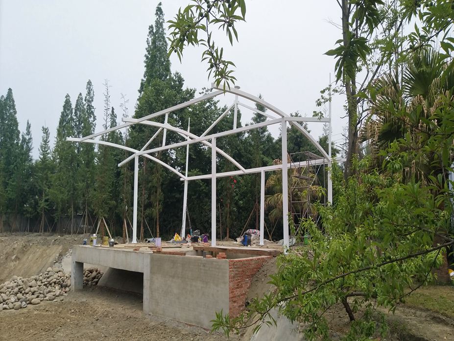 成都指路村观景台遮阳膜结构工程照片11_成都膜结构案例