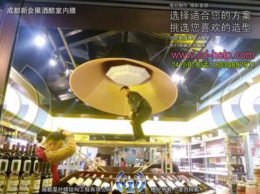 成都新会展酒酷室内膜工程照片6_成都膜结构案例
