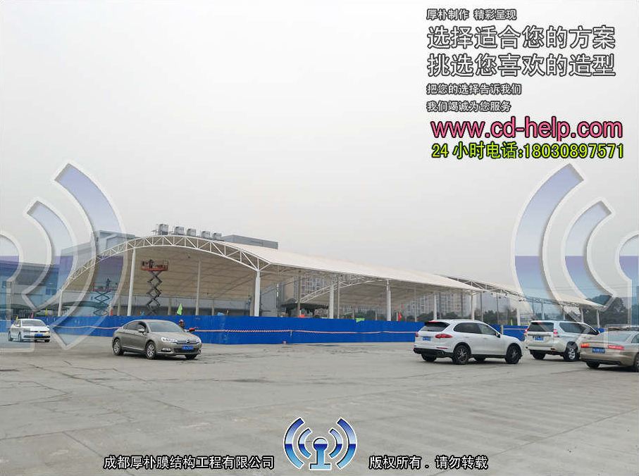 成都白家海鲜市场膜结构工程照片2_成都膜结构案例