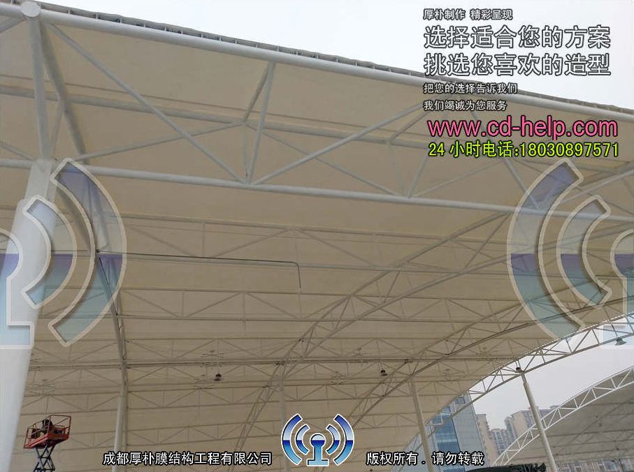 成都白家海鲜市场膜结构工程照片3_成都膜结构案例