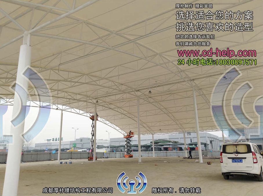 成都白家海鲜市场膜结构工程照片4_成都膜结构案例