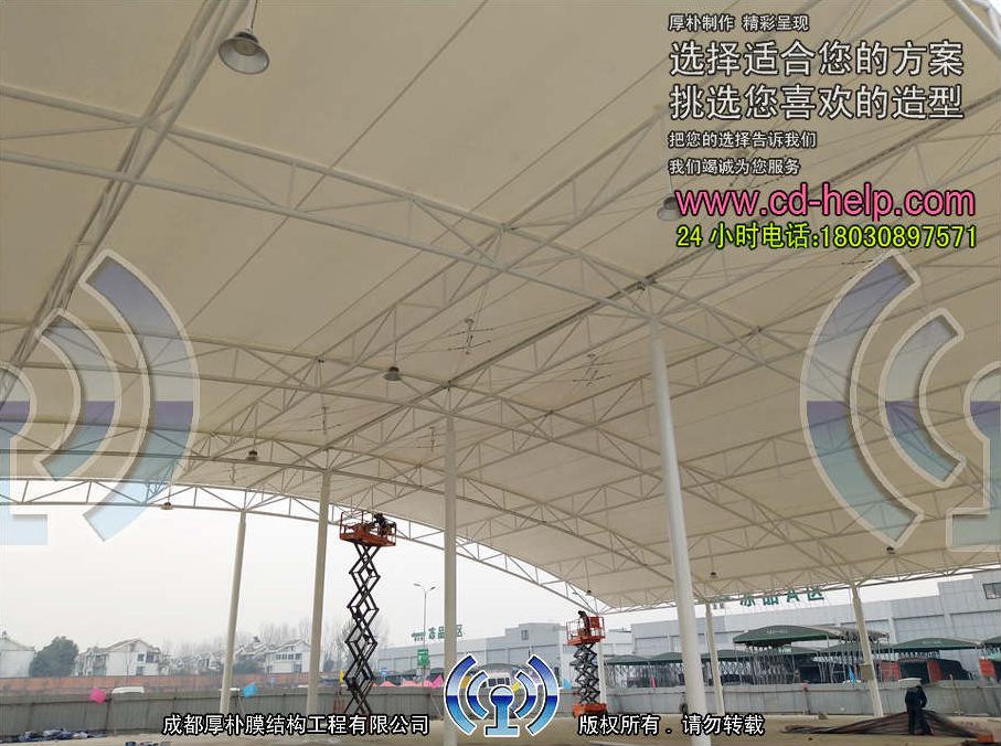 成都白家海鲜市场膜结构工程照片5_成都膜结构案例