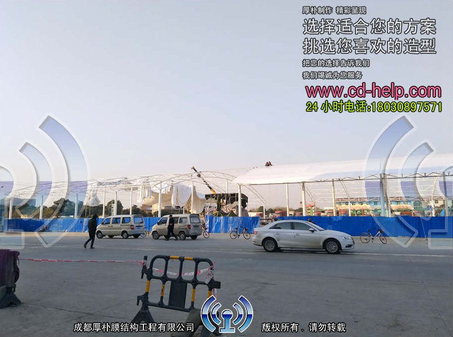 成都白家海鲜市场膜结构工程照片9_成都膜结构案例