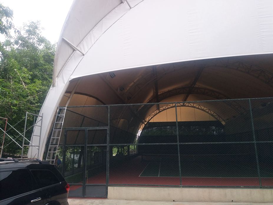 成都锦江区网球场遮阳膜结构工程照片12_成都膜结构案例