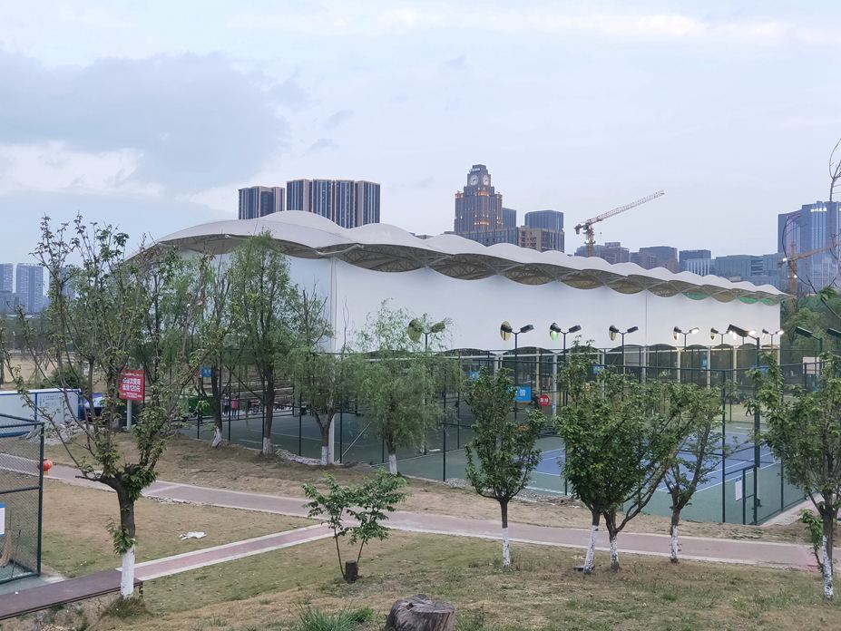 成都高新区桂溪公园网球场膜结构