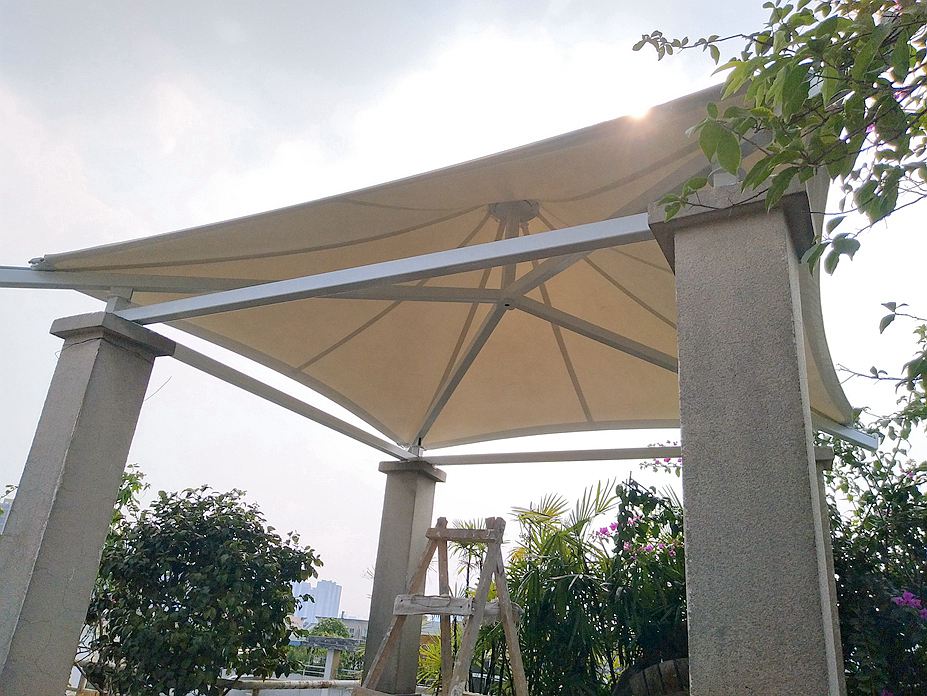 成都黄金海岸屋顶遮阳膜结构工程照片9_成都膜结构案例