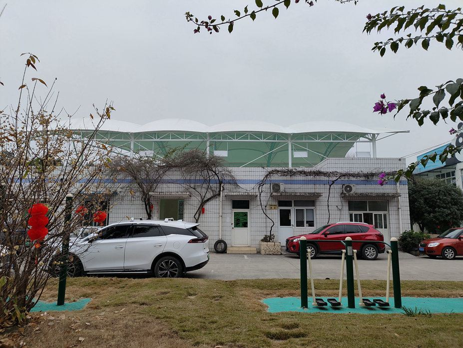 成雅高速家属区羽毛球场膜结构工程照片10_成都膜结构案例