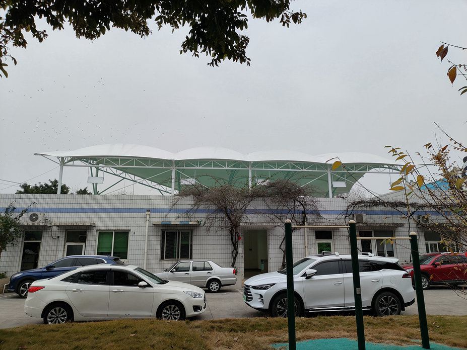 成雅高速家属区羽毛球场膜结构工程照片11_成都膜结构案例