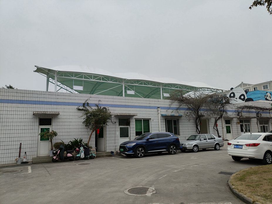 成雅高速家属区羽毛球场膜结构工程照片12_成都膜结构案例