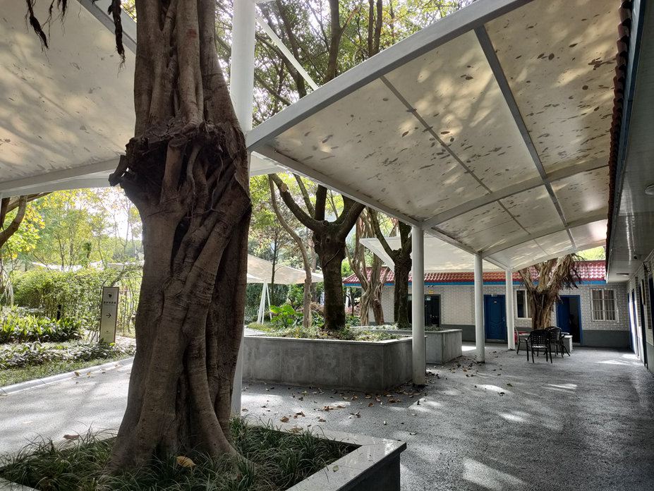 望江宾馆休闲膜结构工程照片10_成都膜结构案例