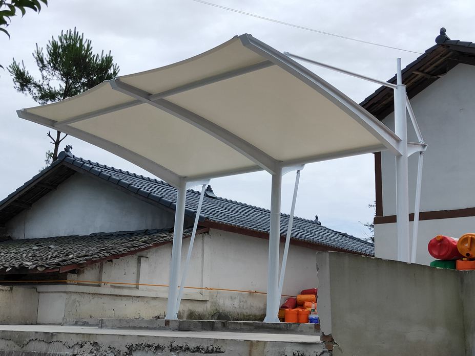 浦江猕猴桃基地加肥站膜结构工程照片8_成都膜结构案例