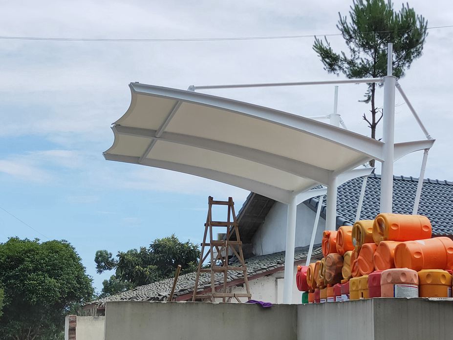 浦江猕猴桃基地加肥站膜结构工程照片12_成都膜结构案例