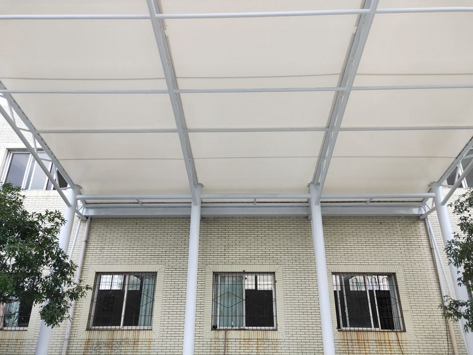 眉山职业技术学校看台膜结构工程照片8_成都膜结构案例