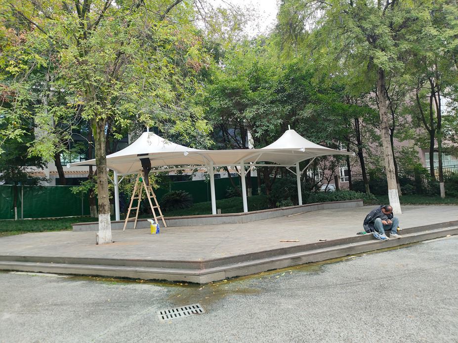 花照壁公园休闲亭遮阳膜结构