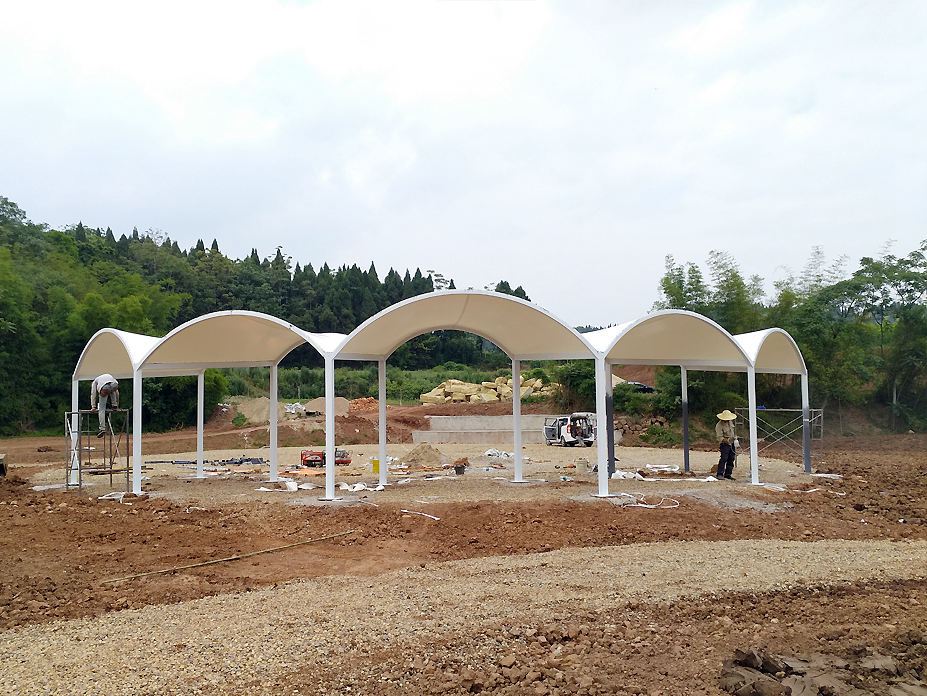 资阳九曲禾川广场走廊膜结构