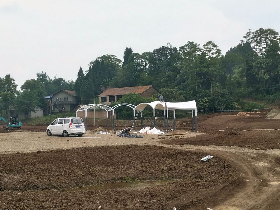 资阳九曲禾川广场走廊膜结构工程照片12_成都膜结构案例