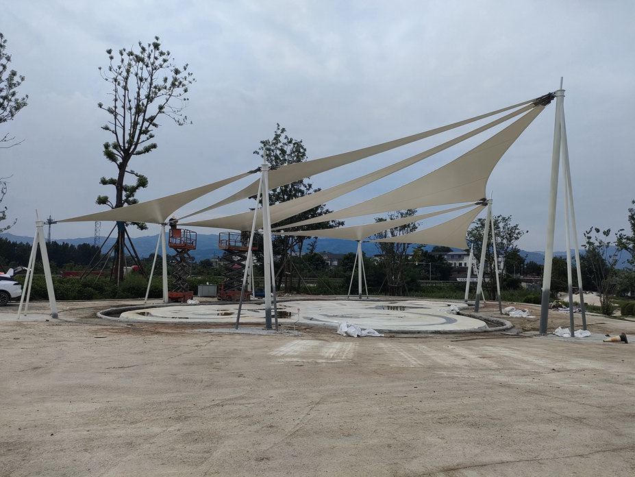 金堂橘乡弹弹云膜结构工程照片3_成都膜结构案例