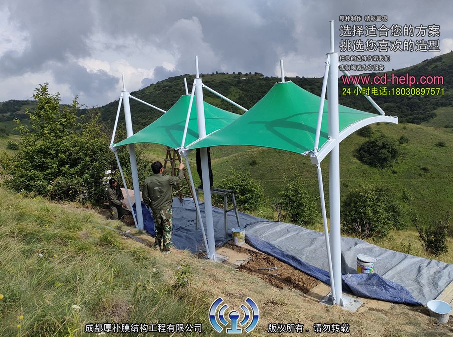 陕西安康神田大草原膜结构工程照片4_成都膜结构案例