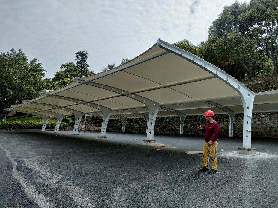 隆昌石油局车棚膜结构工程照片7_成都膜结构案例
