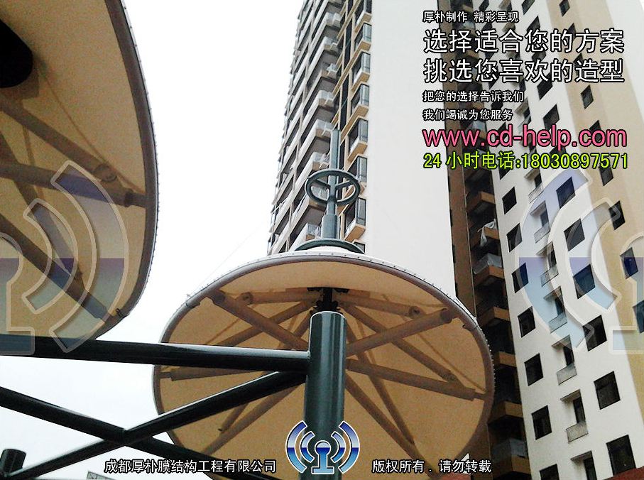 雅安名山四季名城门卫室膜结构工程照片2_成都膜结构案例