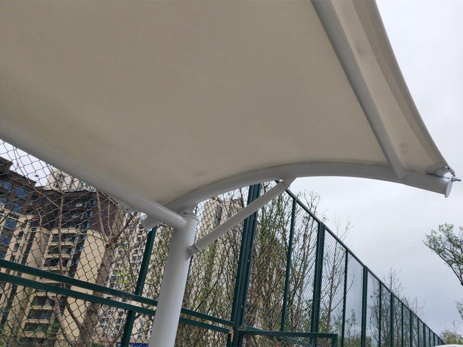 龙泉桃溪川小区休息棚膜结构工程照片6_成都膜结构案例